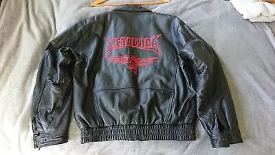 Buy Custom Metallica Leather Bomber Jacket • 206.11£