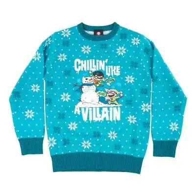 Buy Christmas Jumper DC Comics 'Chillin Like A Villain'  - Kids Age 13+ New Official • 8.99£