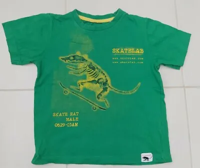 Buy Skatelab Skate Rat Skateboarding Skater Boys Girls Kids Green T-shirt Age 5-6 • 4.99£