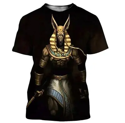 Buy New Unisex T Shirts Digital 3D Print Harajuku Style Ancient Egyptian God Anubis • 19.99£