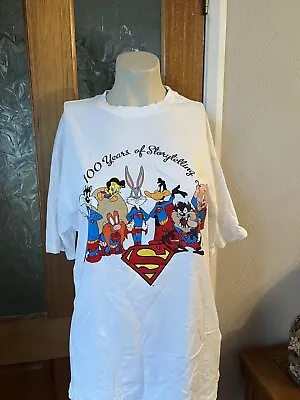 Buy Men’s Small New Era White Looney Tunes Superman T Shirt • 5£