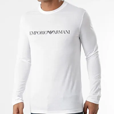 Buy Emporio Armani White Men's T-Shirt Long Sleeve,Size M*L*XL Cotton • 32.99£