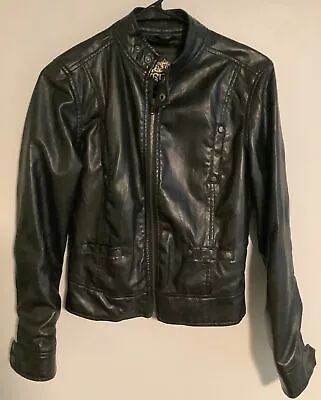 Buy ALMOST FAMOUS - Faux Leather Black JACKET - Woman’s / Juniors Size S Small • 14.02£