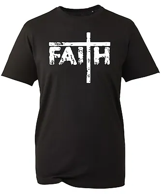 Buy Faith T-Shirt Jesus Christian Cross Religious Quote God Faith Adult Kids Tee Top • 10.99£