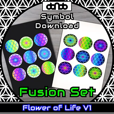 Buy Flower Of Life V1 Fusion Set - Symbol - SVG PNG JPG PDF PSD AI EPS [2D Download] • 3.61£