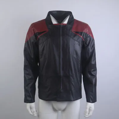 Buy Star Trek Picard Season 3 Captain Black Leather Jacket Starfleets Costume • 137.99£