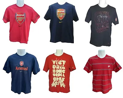 Buy New Nike ARSENAL Football Club Graphic Cotton T Shirts  Red Obsidian Blue S- XL • 21.99£