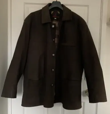 Buy Men's Sardar Snuffed Leather Jacket Size M - Dark Brown • 20£