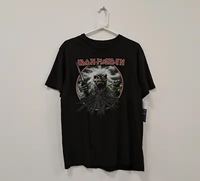 Buy Iron Maiden Black Cotton Band T-shirt Size L • 28.46£