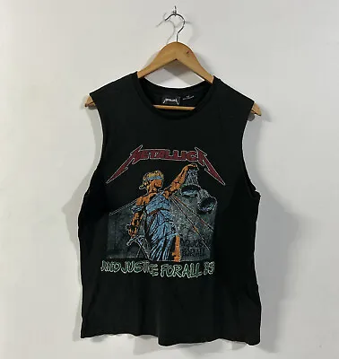 Buy Metallica Unisex Tank - Size Small - VGC - Band Merch - And Justice For All ‘89 • 21.76£