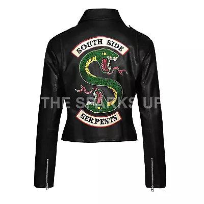 Buy Riverdale Southside Serpents Gang Womens Jacket Jughead Jones Cole Sprouse Biker • 119.99£