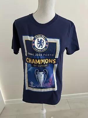 Buy Chelsea Champions League T-shirt Porto 2021 Winners Sz Small/medium • 3£