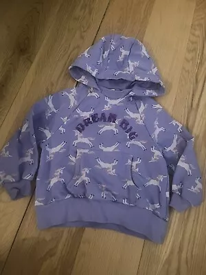 Buy Purple Unicorn Design Hoodie Girls Age 5 Years  • 3£