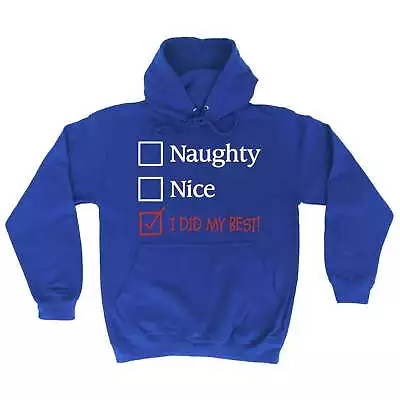 Buy Christmas Hoodie Naughty Nice I Did My Best X-mas Funny Hoodies Hoody Jumper • 24.95£
