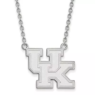 Buy Kentucky Wildcats School Letters Logo Pendant Necklace In Sterling Silver • 74.82£