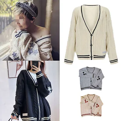 Buy Taylor Cardigan Folklore Knitted Cozy Cardigan Sweater Embroidery Preppy Swift-- • 26.95£