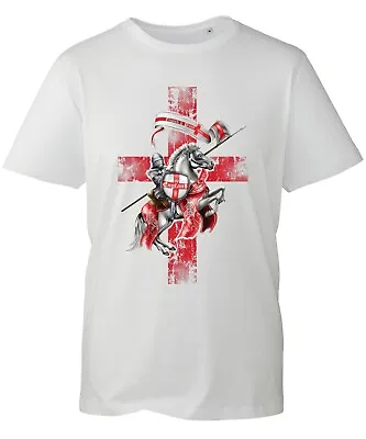 Buy England Knight & Horse St George's Proud T-Shirt, St. George's Day Unisex Top • 11.99£