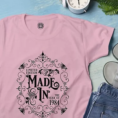 Buy 40th Birthday Gift For Women, Made In 1984 Ladies T Shirt, 40th Presents For Her • 11.99£