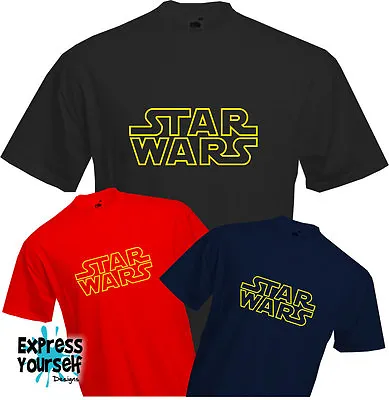 Buy STAR WARS CLASSIC - T Shirt, Retro, Gold Logo, Sheldon, Fun, Cool, Quality, NEW • 9.99£