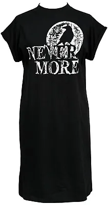 Buy Edgar Allan Poe Womens Gothic High Neck T-Shirt Nevermore Raven Crow • 29.50£
