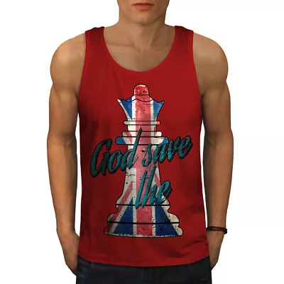 Buy Wellcoda God Save The Queen Mens Tank Top, Brit Active Sports Shirt • 15.99£