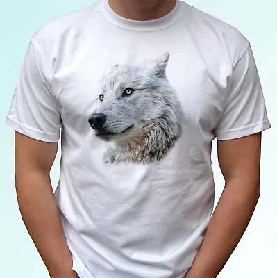 Buy Wolf T Shirt Tee Top White Wolves Animal Gift Art Mens Womens Kids Baby Sizes • 9.99£