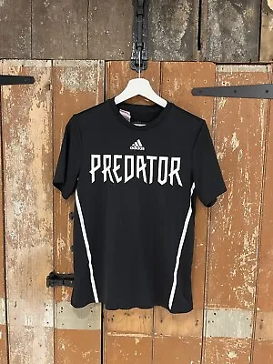 Buy Adidas Climalite Kids Boys Black Active T-Shirt Predator No9 Top Size Large • 9.99£
