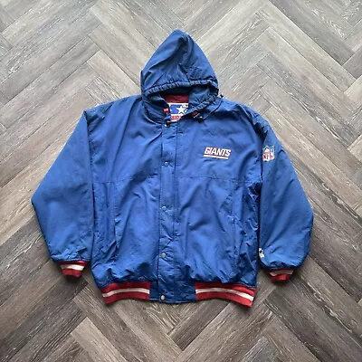 Buy Starter New York Giants 1990s Jacket In Blue Men's Size Large • 45£