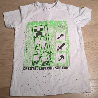 Buy Kids Minecraft Creeper T-shirt Age 9-10 Yrs • 4.99£