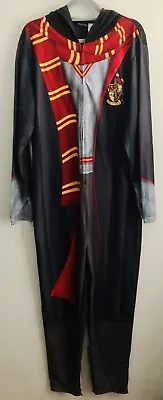 Buy Harry Potter Costume Pajamas Union Suit Unisex Adult Zip Up Gryffindor Large • 33.77£