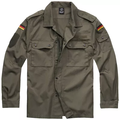 Buy Brandit BW Field Tunic Mens Casual Jacket Overshirt Streetwear Zippered Olive • 50.95£