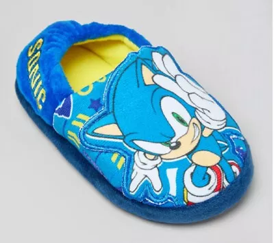 Buy Boys Sonic Slippers The Hedgehog Soft Slip On Size 18 9 10 11 12 13 1 2 Gaming • 8.99£