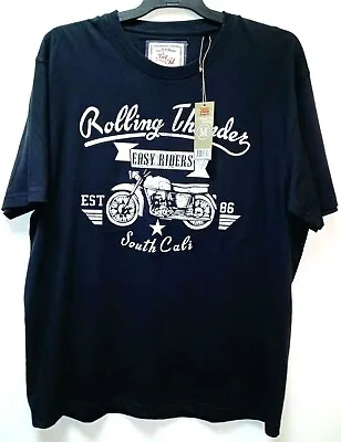 Buy Rivers Men's BIG FIT T Shirt Easy Riders Print Size M Chest: 47  Or 119.5 Cm. • 15.60£