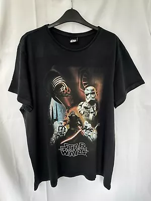 Buy Lucasfilm Ltd Mens Black Star Wars The Force Awakens T-Shirt, Short Sleeve, 2XL • 6£