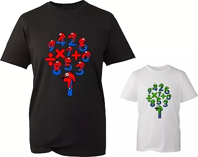Buy Number Day Tree Super Mario Luigi Vintage Cartoon T-Shirt Retro Gaming Gift Top • 9.99£