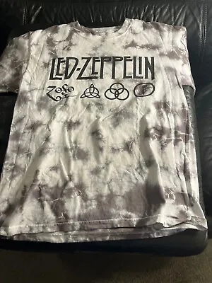 Buy Led Zeppelin Zofo Lp Cover Art Tie Dye T Shirt S White Gray Jimmy Page • 6.76£