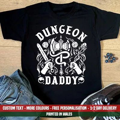 Buy Dungeon Daddy T-shirt Funny D&D & Dragons Dad Dungeons Birthday Gift Top • 13.99£