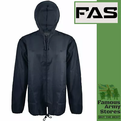 Buy Men/Women Plain Rain Coat Mac Kagoul Jacket Water Resistant Hooded Cagoul  • 9.95£