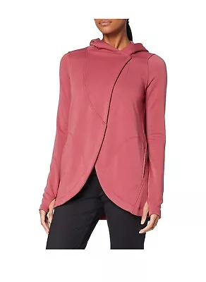 Buy AURIQUE Women's Hoodie Wrap-Over Loose Fit With Thumbholes Size UK 14 Earth Red • 6.99£