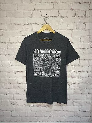 Buy Star Wars Millennium Falcon T Shirt Corellian Fighter Graphic Print Size Medium • 11.99£