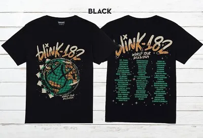 Buy Retro Blink 182 The World Tour 2023 2024 Shirt ,Vintage Blink 182 Rock N' Roll • 53.01£