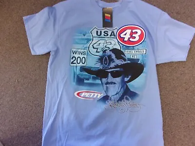 Buy Richard Petty #43 STP 200 Wins 2019 Nascar Blue T-Shirts NWT • 58.64£