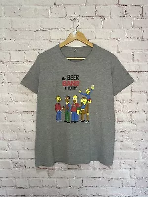 Buy Men’s The Simpsons Big Bang Theory Mix Beer Band Theory Print T-Shirt Size Large • 13.95£