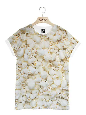 Buy Batch1 Popcorn All Over Fashion Print Novelty Food Unisex T-shirt • 20£