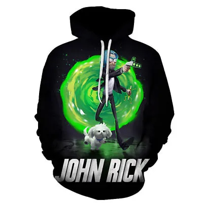 Buy Rick And Morty Hoodie 3D Printed Sweatshirt Hooded Pullover Jacket Clothing • 20.99£
