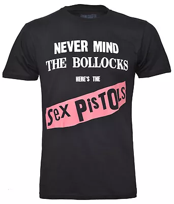 Buy Sex Pistols T Shirt Official Never Mind The Bollocks New Punk Album Art Black • 14.49£