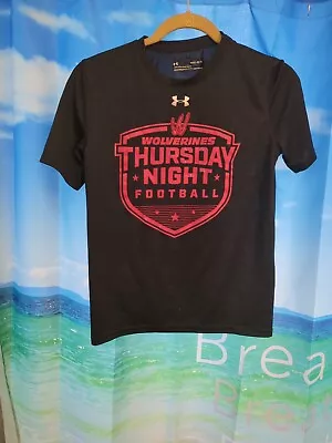 Buy Under Armour Heatgear Wolverine Thursday Night Football Shirt Youth Large A53 • 11.57£