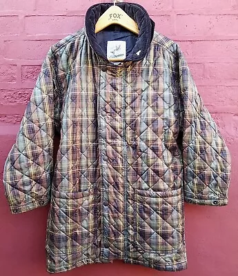 Buy JOHN PARTRIDGE CHECK Quilt Quilted Padded JACKET COAT Field Country Cord SMALL • 24.99£