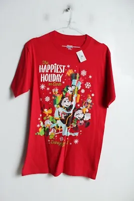 Buy Disney Parks Mens Fit Disney Christmas Tshirt - Red - Size Small *READ* (v-x8) • 4.99£