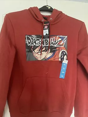 Buy Dragon Ball Z Red Drawstring Pullover Hoodie Size Extra Small BNWT • 24.99£